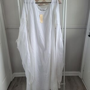 NWT HolyClothing Huntress Maxi Chemise - Retired Style in Ivory White 2x Petite